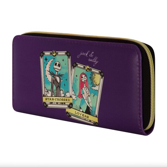 Nightmare Before Christmas Jack and Sally Star Crossed Lovers Tarot Wallet - Picture 2 of 6